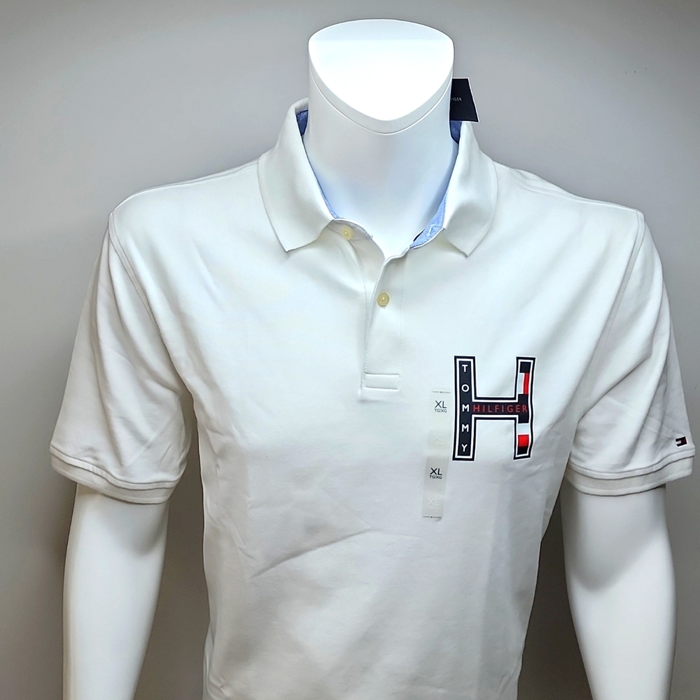 TOMMY HILFIGER WHITE MEDIUM POLO SHIRT